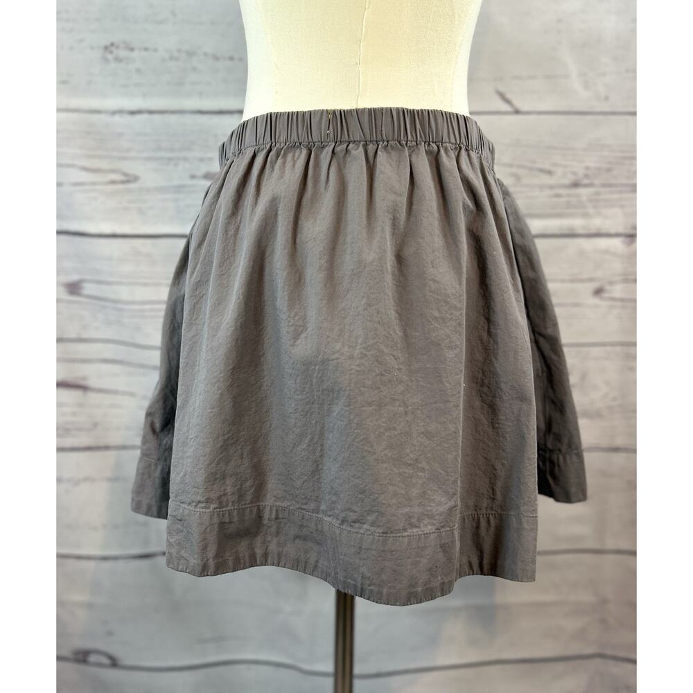 Free People Free-Est Mini Skirt Womens Medium Gray Cotton Elastic Waist Pockets - Picture 4 of 6